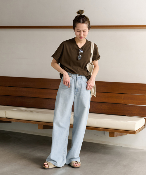 FRAMeWORK（フレームワーク）の「GREYCHORD/グレーコード ニュービッグTEE（Tシャツ/カットソー・レディース・ホワイト系その他/ブラウン/ホワイト・FREE）」の14枚目の写真