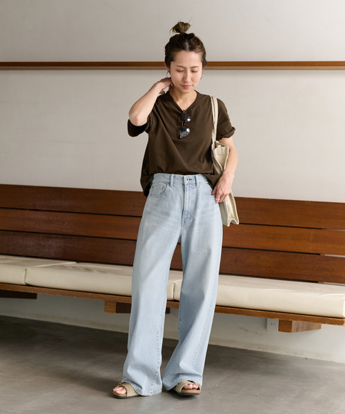 FRAMeWORK（フレームワーク）の「GREYCHORD/グレーコード ニュービッグTEE（Tシャツ/カットソー・レディース・ホワイト系その他/ブラウン/ホワイト・FREE）」の15枚目の写真