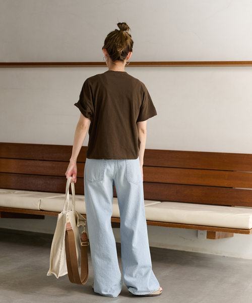 FRAMeWORK（フレームワーク）の「GREYCHORD/グレーコード ニュービッグTEE（Tシャツ/カットソー・レディース・ホワイト系その他/ブラウン/ホワイト・FREE）」の18枚目の写真