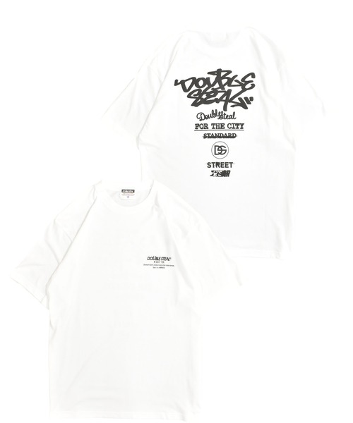 DOUBLE STEAL(ダブルスティール)の「タギング&ロゴ Tシャツ(Tシャツ/カットソー・メンズ・ブラック/ホワイト・MEDIUM/LARGE/X-LARGE/XX-LARGE)」の4枚目の写真