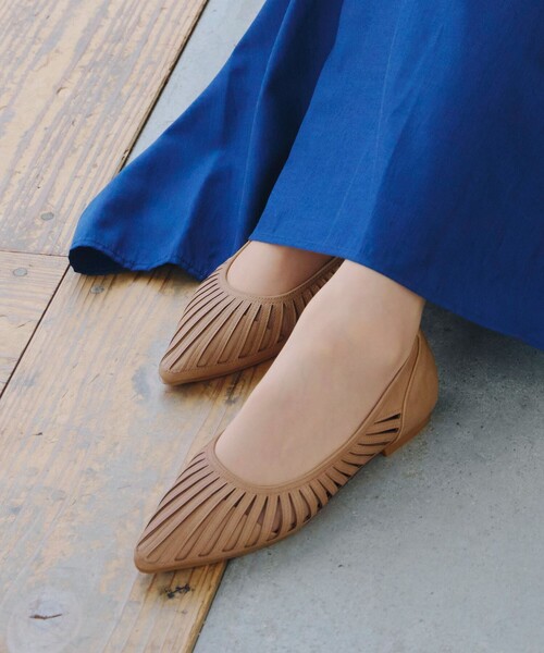 【フラット&ヒール2TYPE】ケージデザインシアーパンプス（パンプス）｜Tiaclasse（ティアクラッセ）