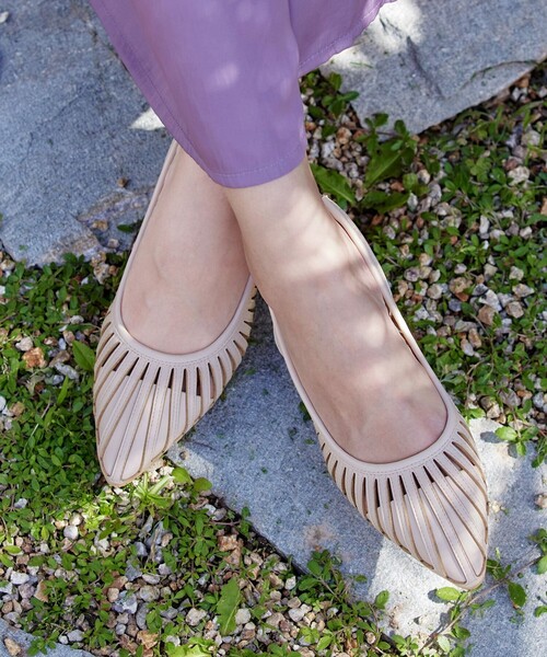 【フラット&ヒール2TYPE】ケージデザインシアーパンプス（パンプス）｜Tiaclasse（ティアクラッセ）