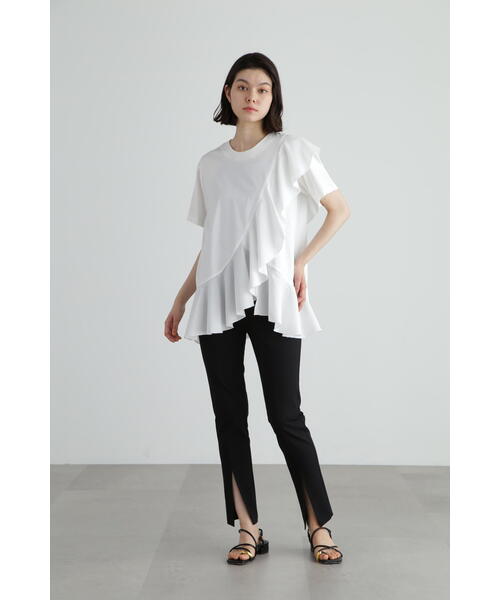 JILL STUART（ジルスチュアート）の「フリルデザインプルオーバー（Tシャツ/カットソー・レディース・ブラック/ホワイト/ネイビー・FREE）」の4枚目の写真