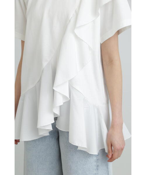 JILL STUART（ジルスチュアート）の「フリルデザインプルオーバー（Tシャツ/カットソー・レディース・ブラック/ホワイト/ネイビー・FREE）」の7枚目の写真