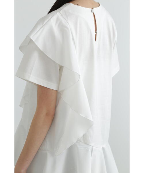 JILL STUART（ジルスチュアート）の「フリルデザインプルオーバー（Tシャツ/カットソー・レディース・ブラック/ホワイト/ネイビー・FREE）」の9枚目の写真