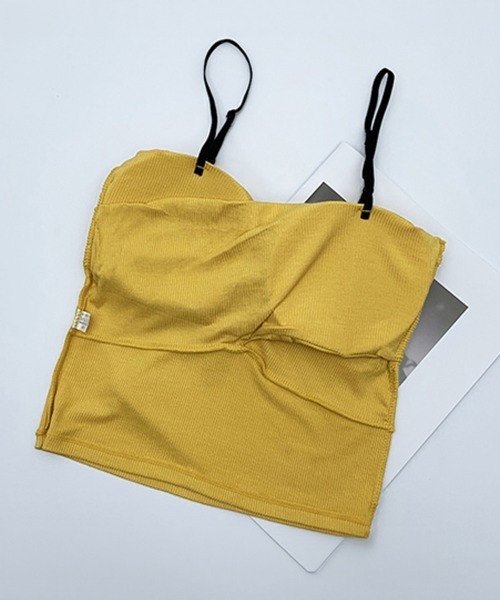 Miniministore(ミニミニストア)の「カップ付きキャミソール フロントツイスト(キャミソール・レディース・ワインレッド/グレー/ホワイト/イエロー/ブラック・FREE)」の22枚目の写真