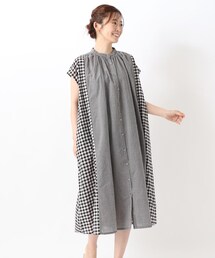 パネル切替 フレンチスリーブワンピース