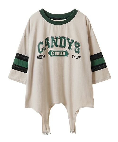 キャンディストリッパー CANDY STRIPPER グレー ロゴ Candy Stripper（キャンディストリッパー）の「GARTER DETAIL