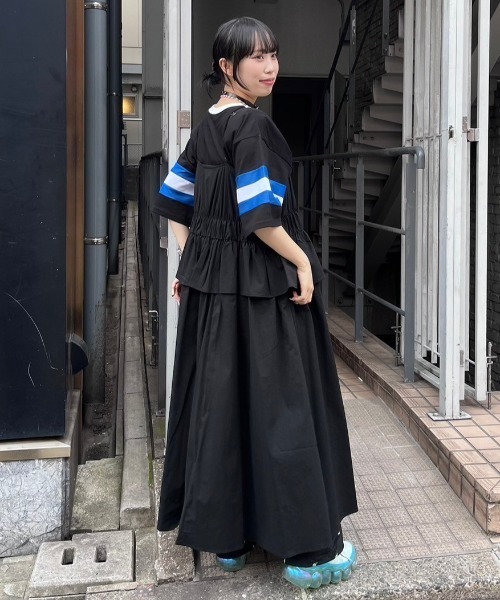 Candy Stripper（キャンディストリッパー）の「GARTER DETAIL SWITCHING Tシャツ（Tシャツ/カットソー・レディース・ブラック/ライトグレー/ネイビー・2）」の18枚目の写真