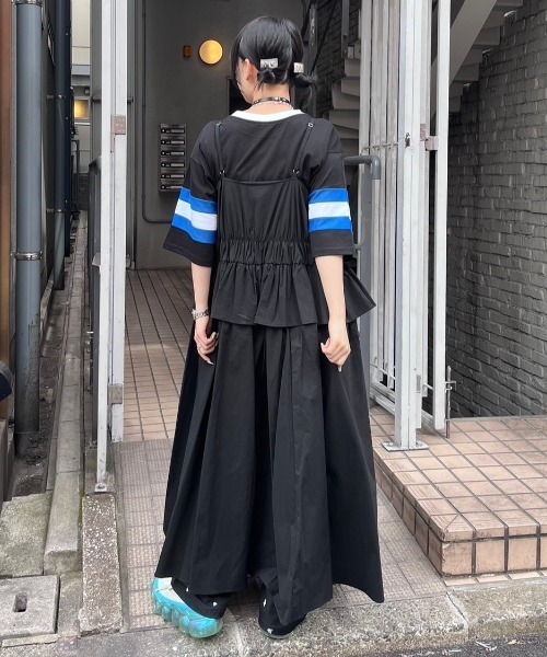 Candy Stripper（キャンディストリッパー）の「GARTER DETAIL SWITCHING Tシャツ（Tシャツ/カットソー・レディース・ブラック/ライトグレー/ネイビー・2）」の19枚目の写真