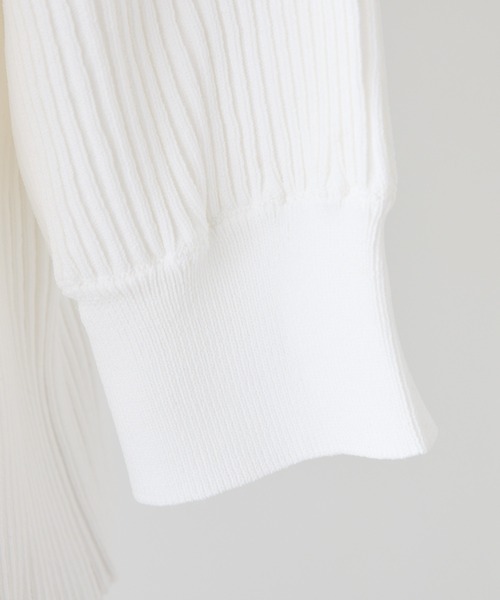 one after another NICE CLAUP（ワンアフターアナザーナイスクラップ）の「【セットアイテム】肩リボンキャミ+カーディガンリブニット（ニット/セーター・レディース・チャコールグレー/オフホワイト/サックスブルー/ピンク・FREE）」の15枚目の写真