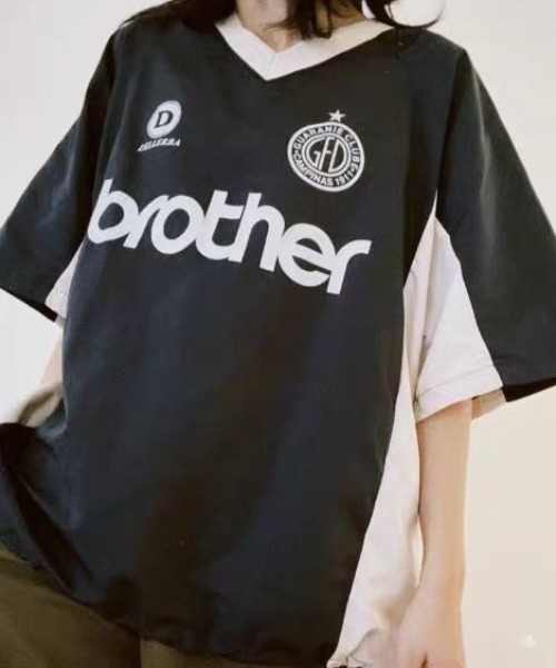 B.R.U(ブル)の「brotherユニフォームシャツ(Tシャツ/カットソー・レディース・ブラック/ネイビー/グリーン・FREE)」の4枚目の写真