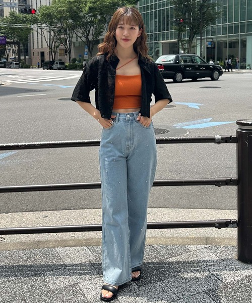 archives（アルシーヴ）の「２ｗａｙアシメクロップドキャミソール（キャミソール・レディース・ブルー/アイボリー/ブラック/オレンジ/ブラウン/グレー・MEDIUM）」の17枚目の写真