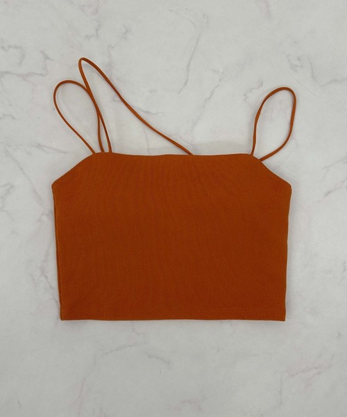 archives（アルシーヴ）の「２ｗａｙアシメクロップドキャミソール（キャミソール・レディース・ブルー/アイボリー/ブラック/オレンジ/ブラウン/グレー・MEDIUM）」の8枚目の写真