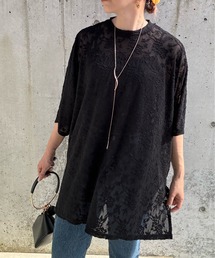 y/m by misato | レースジャガードオーバーサイズトップス(シャツ/ブラウス)