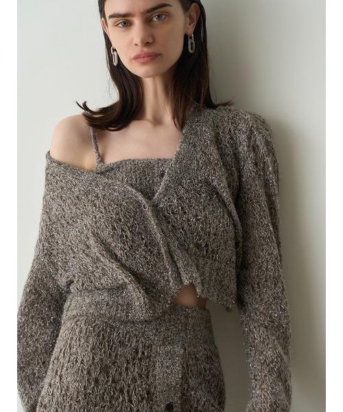 SNIDEL（スナイデル）の「ファンシーヤーンベア（キャミソール・レディース・ベージュ/オレンジ/ブラウン・FREE）」の22枚目の写真