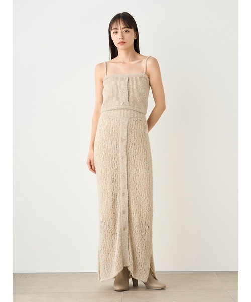 SNIDEL（スナイデル）の「ファンシーヤーンベア（キャミソール・レディース・ベージュ/オレンジ/ブラウン・FREE）」の15枚目の写真