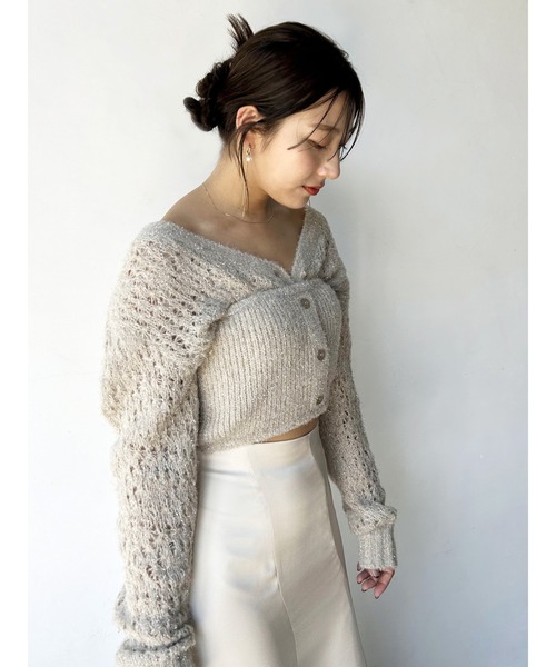 SNIDEL（スナイデル）の「ファンシーヤーンベア（キャミソール・レディース・ベージュ/オレンジ/ブラウン・FREE）」の20枚目の写真