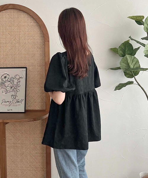 apres jour clair（アプレジュールクレア）の「【apres jour clair】アソートリボンチュニックブラウス【ZOZOTOWN限定アイテム】（シャツ/ブラウス・レディース・アイボリー/ブラック/オフホワイト・X-LARGE/フリー）」の7枚目の写真