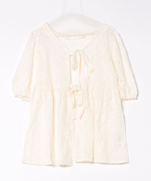 apres jour clair（アプレジュールクレア）の「【apres jour clair】アソートリボンチュニックブラウス【ZOZOTOWN限定アイテム】（シャツ/ブラウス・レディース・アイボリー/ブラック/オフホワイト・X-LARGE/フリー）」の14枚目の写真