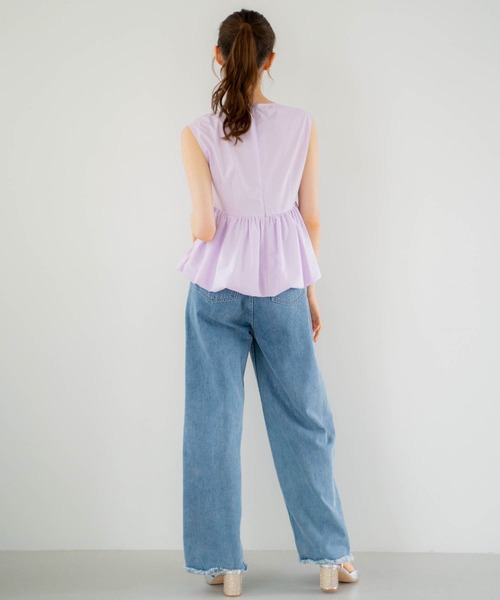 NOELA(ノエラ)の「フリンジストレートデニムパンツ(デニムパンツ・レディース・ダークインディゴブルー/インディゴブルー・S/M)」の8枚目の写真