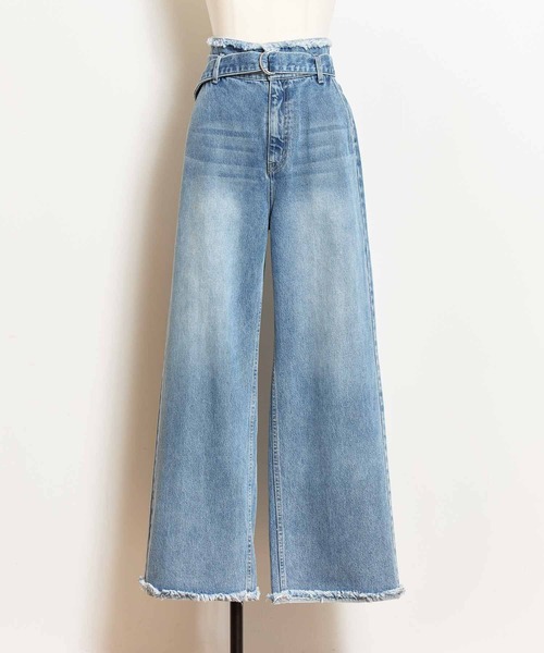NOELA(ノエラ)の「フリンジストレートデニムパンツ(デニムパンツ・レディース・ダークインディゴブルー/インディゴブルー・S/M)」の9枚目の写真