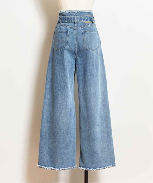 NOELA(ノエラ)の「フリンジストレートデニムパンツ(デニムパンツ・レディース・ダークインディゴブルー/インディゴブルー・S/M)」の11枚目の写真