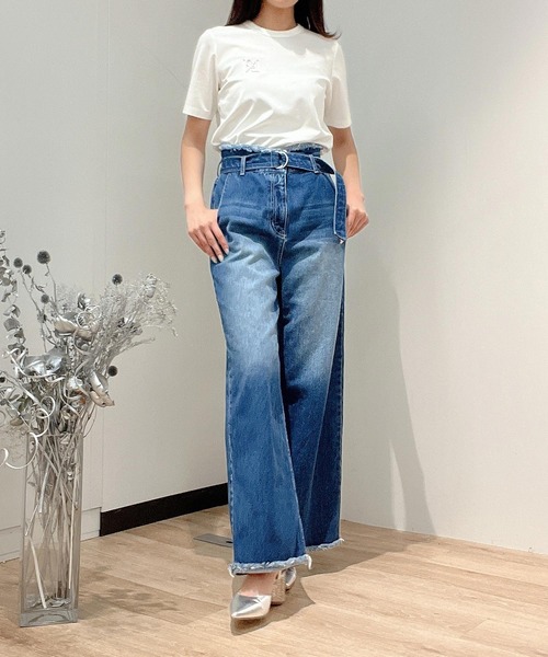 NOELA(ノエラ)の「フリンジストレートデニムパンツ(デニムパンツ・レディース・ダークインディゴブルー/インディゴブルー・S/M)」の14枚目の写真