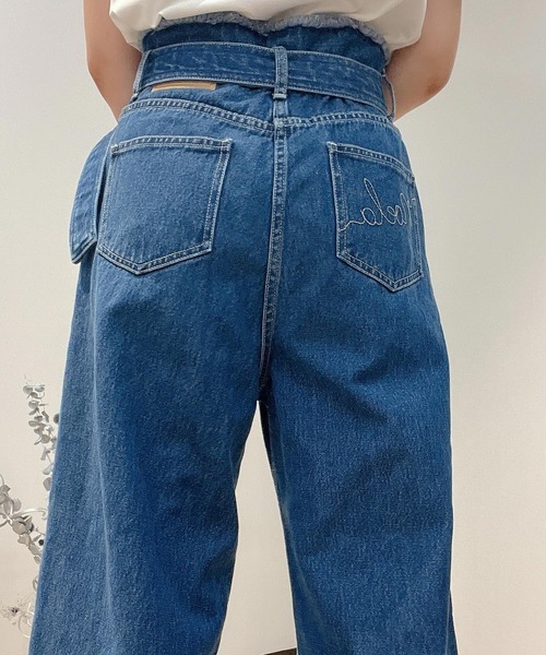 NOELA(ノエラ)の「フリンジストレートデニムパンツ(デニムパンツ・レディース・ダークインディゴブルー/インディゴブルー・S/M)」の16枚目の写真