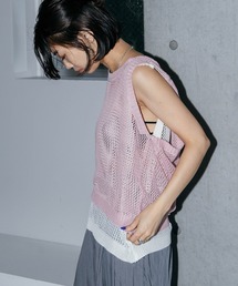 メッシュトップス」に該当するレディースのタンクトップ
