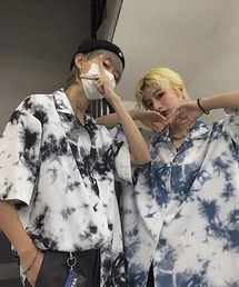 タイダイ」に該当するシャツ/ブラウス（ブルー・ネイビー/青色系