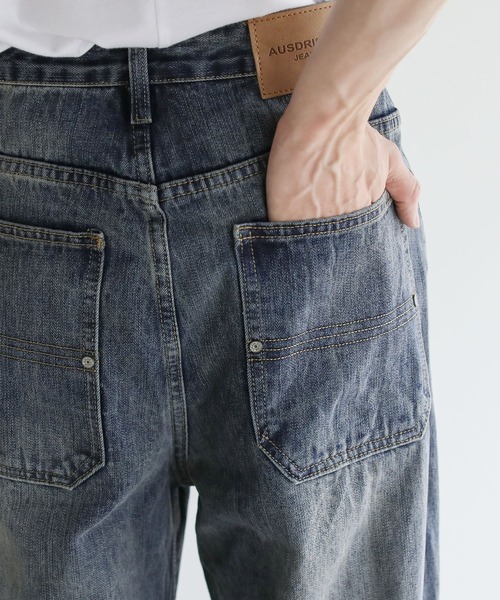 Arrowhead&Co ヴィンテージ加工 ストレートデニムパンツ W32 ヴィンテージ縦落ち加工ストレートデニム（デニムパンツ）｜ASTRONOMY