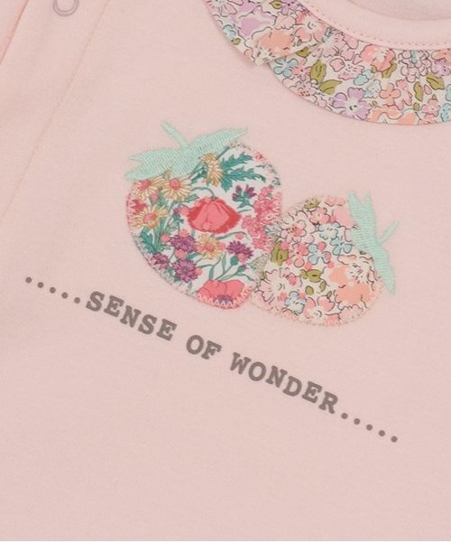sense of wonder(センスオブワンダー)の「リバティイチゴ2WAYオール(ロンパース・キッズ・ピンク/オフホワイト・50-70cm)」の12枚目の写真