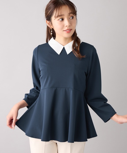 ella エラ24AW 新品タグ付き　ペブラムジレ　ブラック　チュニック 楽天市場】【エントリーでP10倍＆最大30％OFFクーポン】パール調