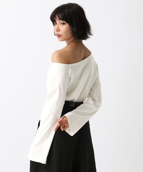 PAGEBOY(ページボーイ)の「ワンショルプレートトップス(Tシャツ/カットソー・レディース・ブラック/オフホワイト/ブラウン・FREE)」の9枚目の写真