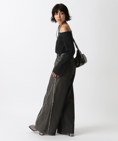 PAGEBOY(ページボーイ)の「ワンショルプレートトップス(Tシャツ/カットソー・レディース・ブラック/オフホワイト/ブラウン・FREE)」の11枚目の写真