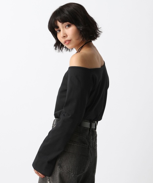 PAGEBOY(ページボーイ)の「ワンショルプレートトップス(Tシャツ/カットソー・レディース・ブラック/オフホワイト/ブラウン・FREE)」の13枚目の写真