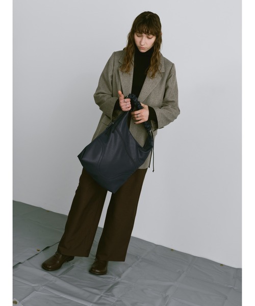 全6色 Anthropologie ウーブン ノット サッチェル ショルダー(S) ギャザーハンドルウェーブステッチショルダーバッグ / A4サイズ