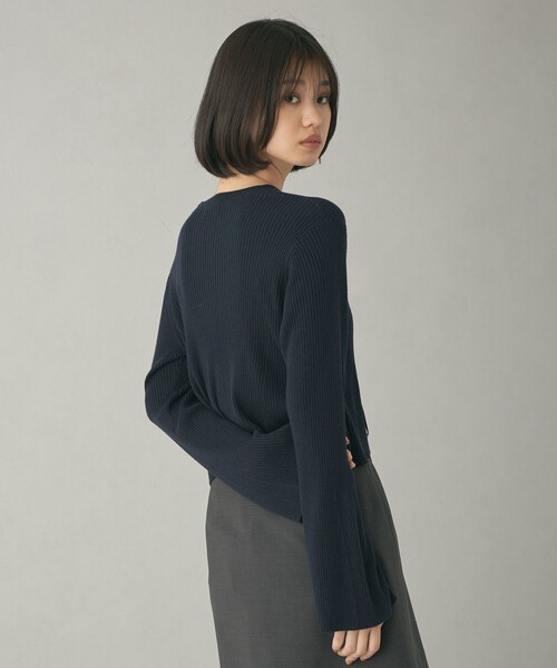 EMMEL REFINES（エメルリファインズ）の「＜EMMEL REFINES＞EM アシメリボン 2WAY ニットプルオーバー（ニット/セーター・レディース・ネイビー/ピンク/ナチュラル・FREE）」の12枚目の写真