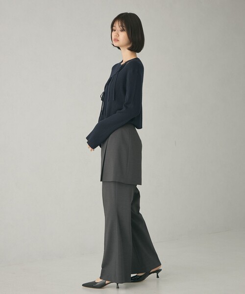 EMMEL REFINES（エメルリファインズ）の「＜EMMEL REFINES＞EM アシメリボン 2WAY ニットプルオーバー（ニット/セーター・レディース・ネイビー/ピンク/ナチュラル・FREE）」の16枚目の写真