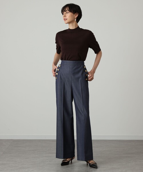 【セットアップ対応商品】ウールデニムライクマリンパンツ(デニムパンツ)|ANAYI(アナイ) 【セットアップ対応商品】ウールデニムライクマリンパンツ(デニムパンツ)|ANAYI(アナイ)