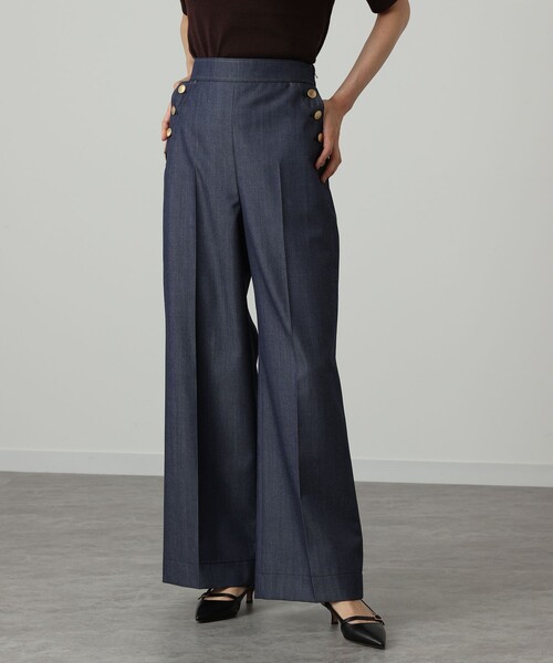 【セットアップ対応商品】ウールデニムライクマリンパンツ(デニムパンツ)|ANAYI(アナイ) 【セットアップ対応商品】ウールデニムライクマリンパンツ(デニムパンツ)|ANAYI(アナイ)