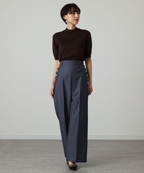 【セットアップ対応商品】ウールデニムライクマリンパンツ(デニムパンツ)|ANAYI(アナイ) 【セットアップ対応商品】ウールデニムライクマリンパンツ(デニムパンツ)|ANAYI(アナイ)