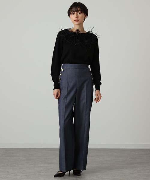 【セットアップ対応商品】ウールデニムライクマリンパンツ(デニムパンツ)|ANAYI(アナイ) 【セットアップ対応商品】ウールデニムライクマリンパンツ(デニムパンツ)|ANAYI(アナイ)