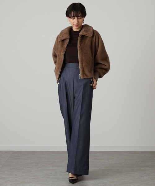 【セットアップ対応商品】ウールデニムライクマリンパンツ(デニムパンツ)|ANAYI(アナイ) 【セットアップ対応商品】ウールデニムライクマリンパンツ(デニムパンツ)|ANAYI(アナイ)