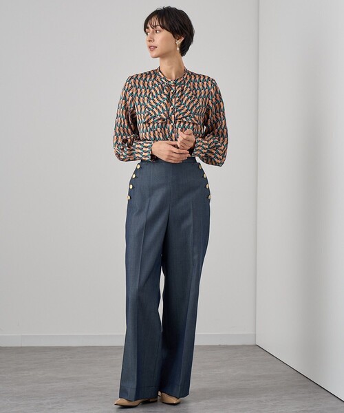 【セットアップ対応商品】ウールデニムライクマリンパンツ(デニムパンツ)|ANAYI(アナイ) 【セットアップ対応商品】ウールデニムライクマリンパンツ(デニムパンツ)|ANAYI(アナイ)