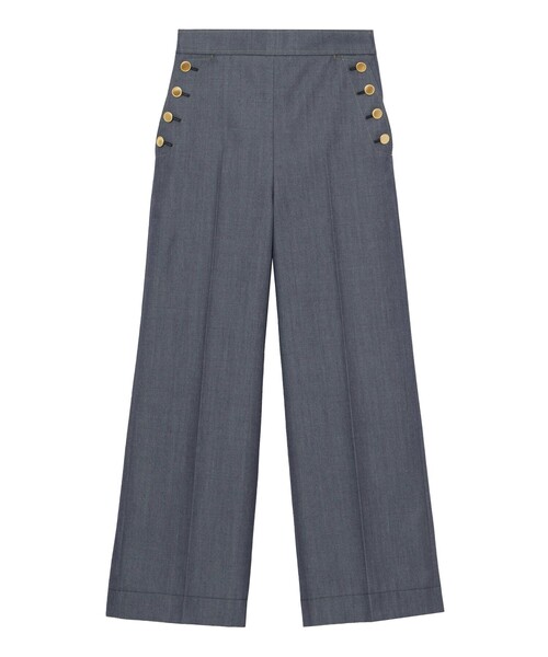 【セットアップ対応商品】ウールデニムライクマリンパンツ(デニムパンツ)|ANAYI(アナイ) 【セットアップ対応商品】ウールデニムライクマリンパンツ(デニムパンツ)|ANAYI(アナイ)