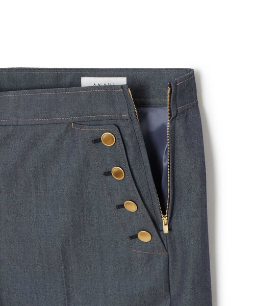 【セットアップ対応商品】ウールデニムライクマリンパンツ(デニムパンツ)|ANAYI(アナイ) 【セットアップ対応商品】ウールデニムライクマリンパンツ(デニムパンツ)|ANAYI(アナイ)