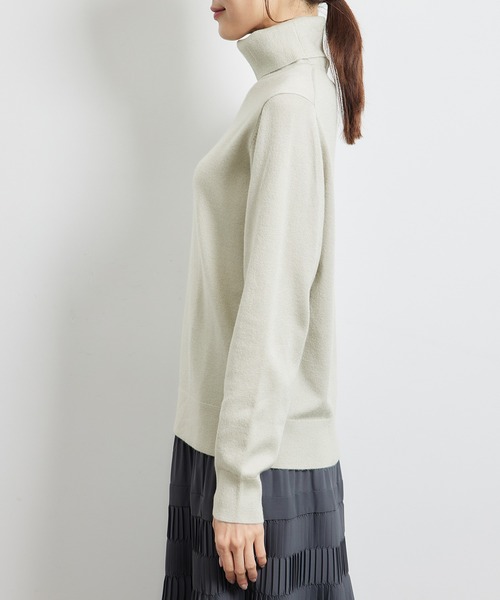 ROPE' PICNIC(ロペピクニック)の「天竺タートルネックニットプルオーバー/アンチピリング・帯電防止(ニット/セーター・レディース・ブラック/ホワイト系その他5/キナリ/ライトグレー/レッド・38)」の15枚目の写真