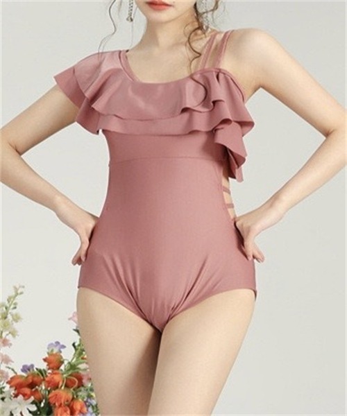 room306contemporary フリル ワンピース ビキニ 美品】room306contemporary バックオープンフリル ワンピース